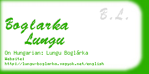 boglarka lungu business card